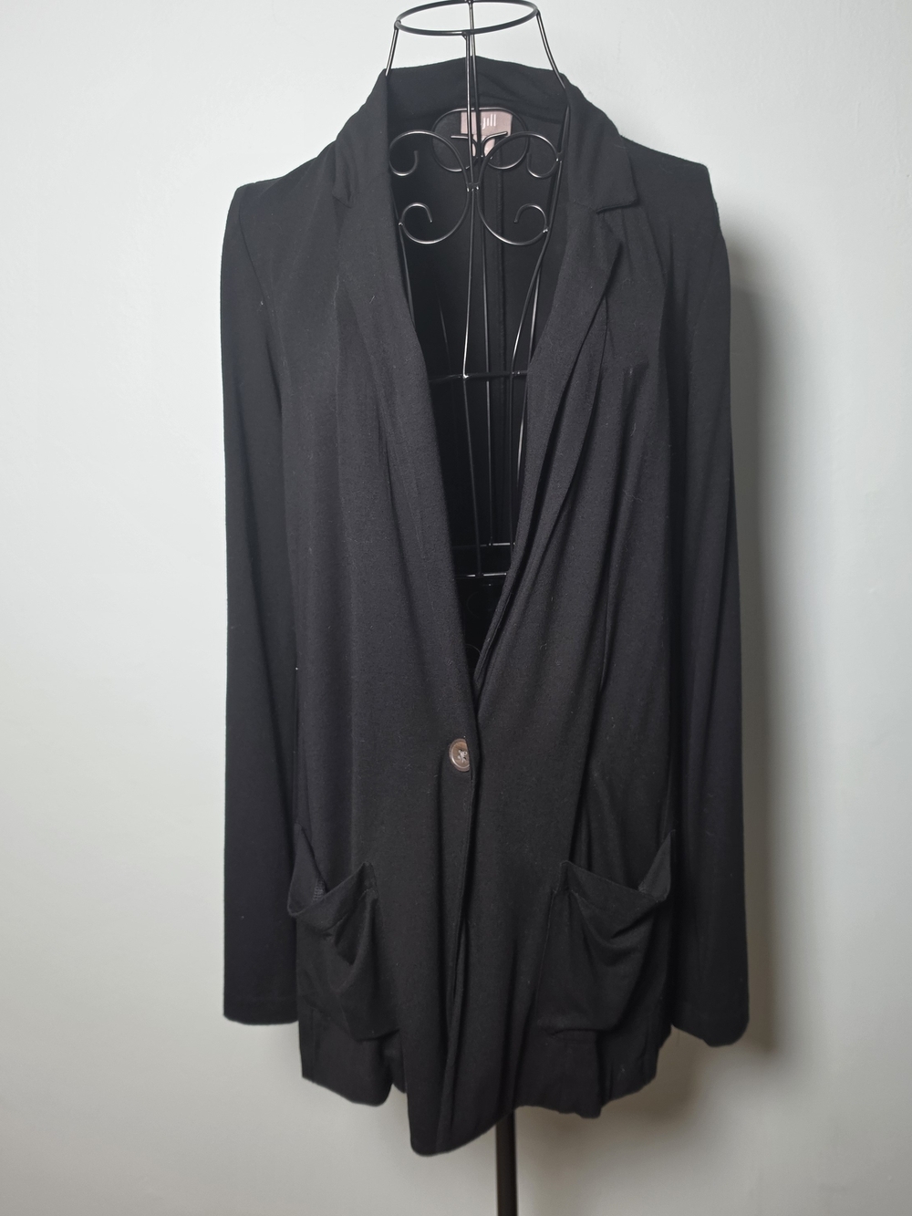 J.Jill Black Stretch Longline Blazer Jacket XS
